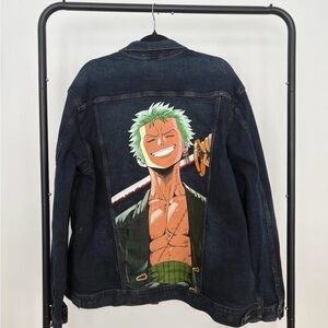 Handmade Anime Graphic Denim Jacket